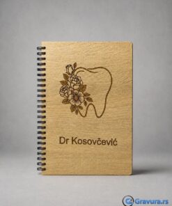 Drveni Rokovnik Poklon za Zubara A5